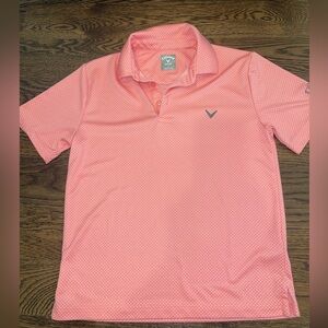 Callaway Boys Pink Polo Shirt L